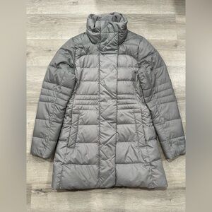 I319 Marmot Warm II Puffer Coat Women Size M Glacier Gray 700 Fill Down